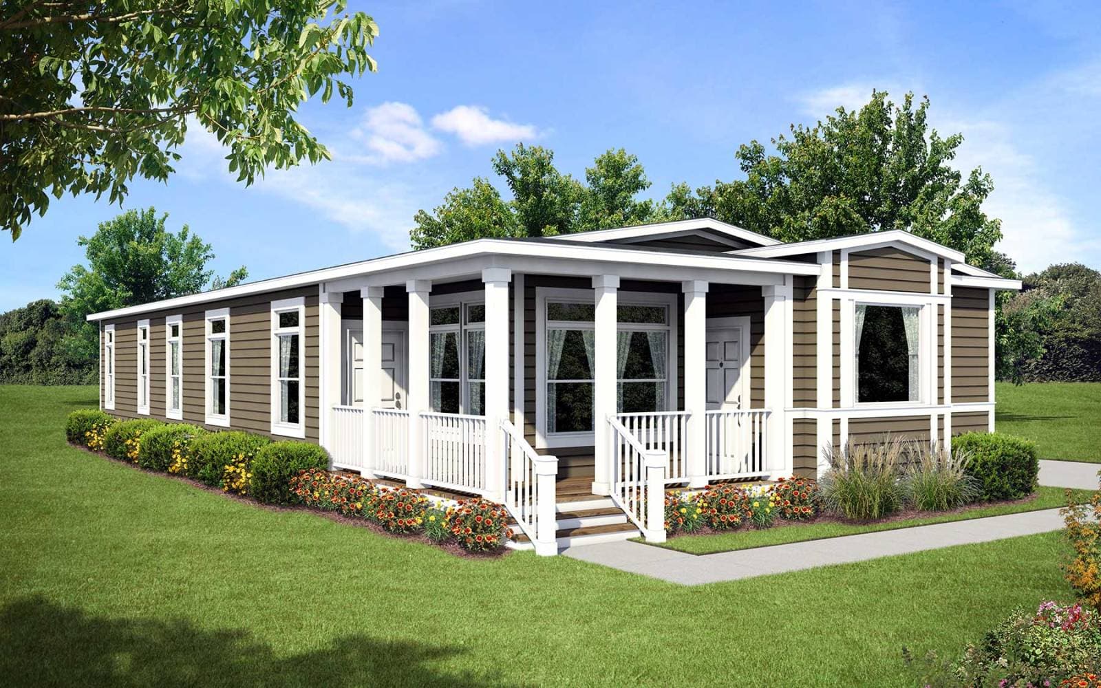 American freedom 3266d  elevation and exterior home features